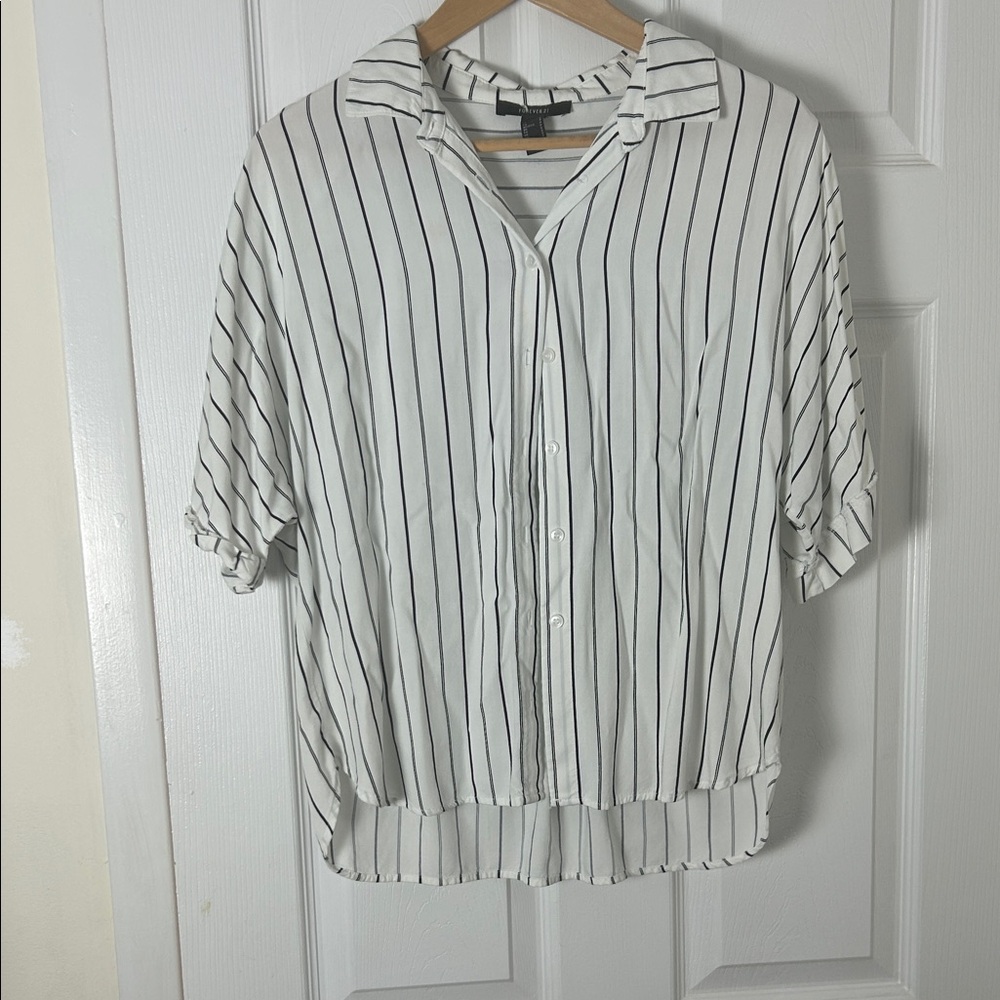 Forever 21 Monochrome Striped Shirt